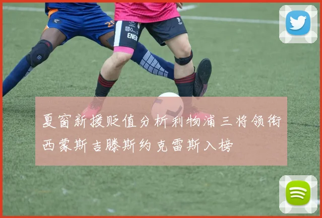 夏窗新援贬值分析利物浦三将领衔西蒙斯吉滕斯约克雷斯入榜